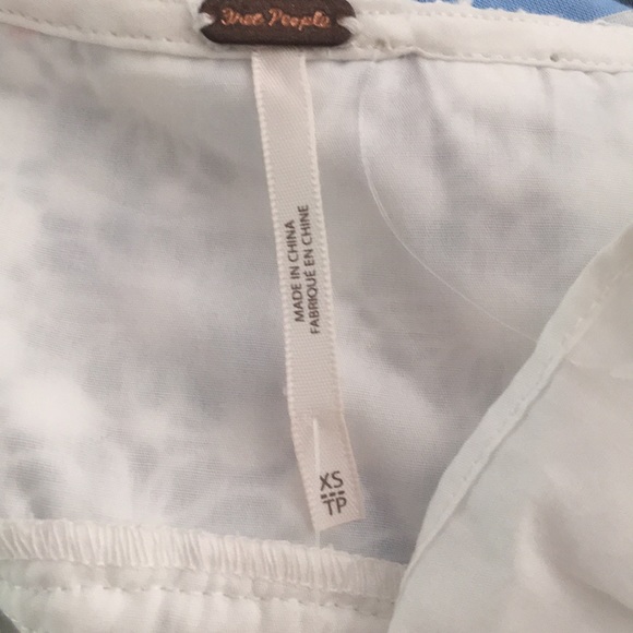 Free People White Half Moon Smocked Mini Dress - Picture 7 of 8